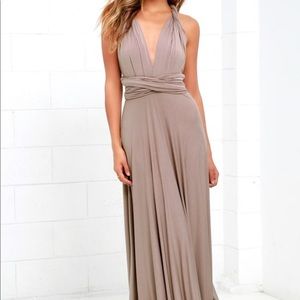 Lulus tan maxi dress